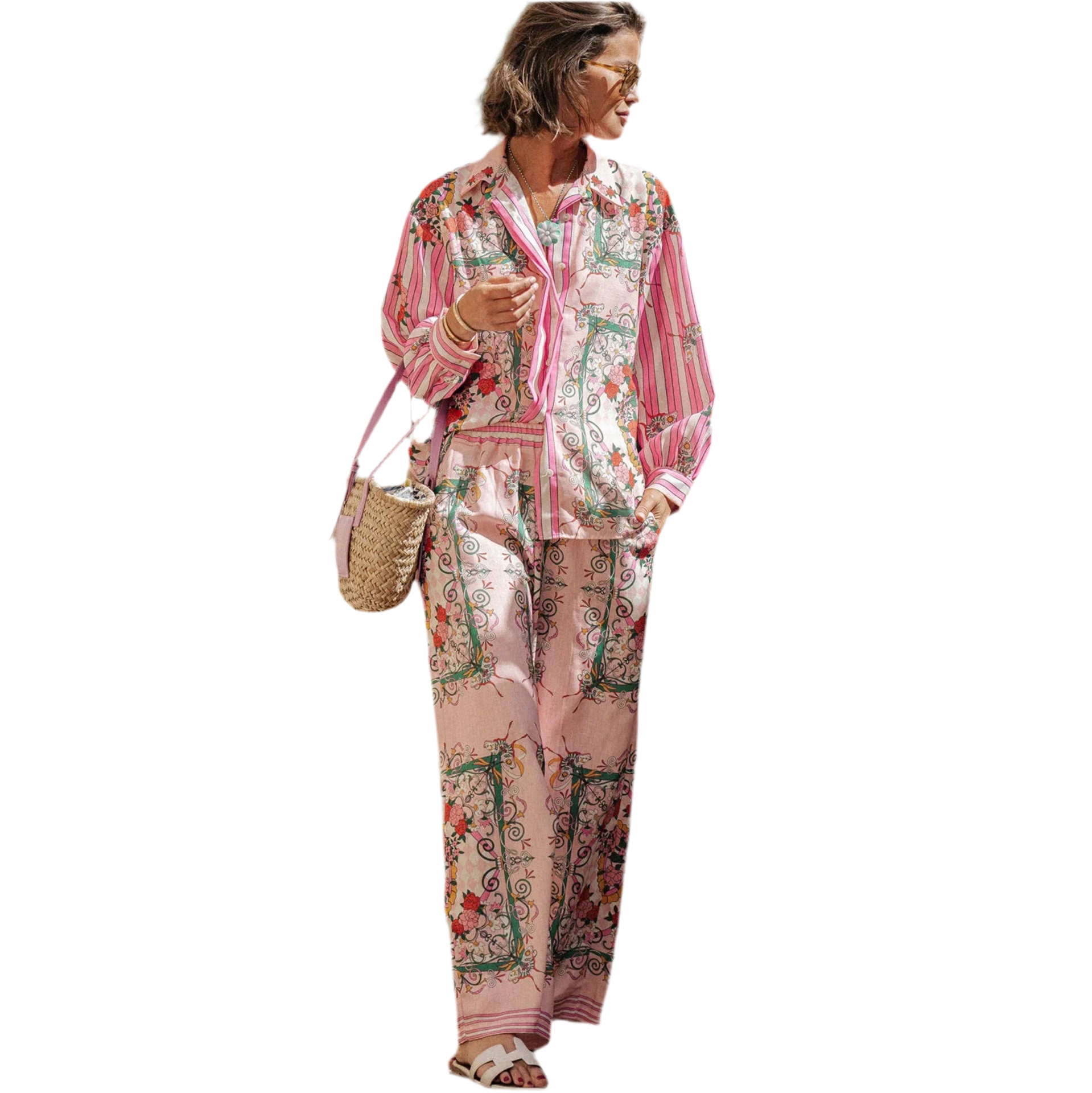 Britton Satin Pink Set