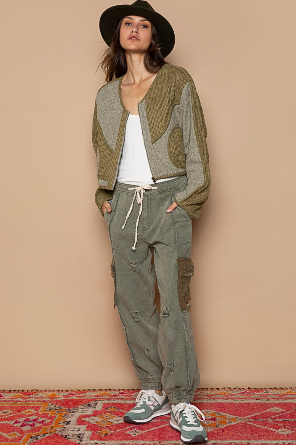 Olive Cropped Jacket