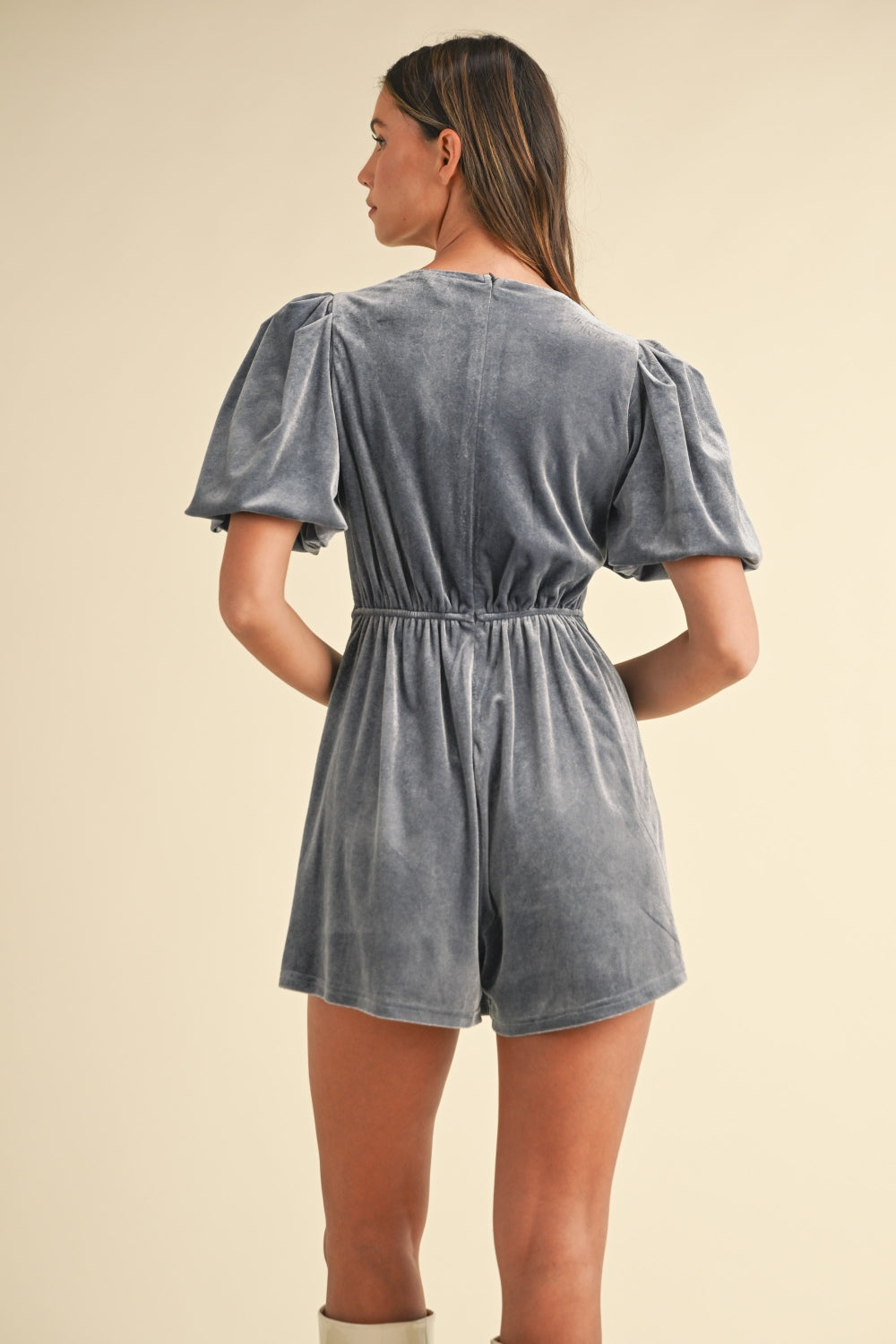 Bows Velvet Romper