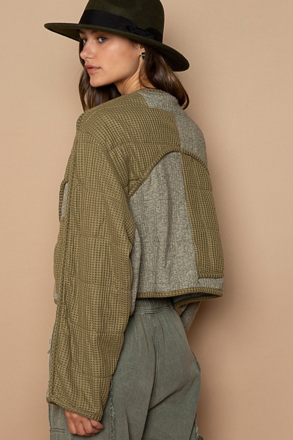 Olive Cropped Jacket