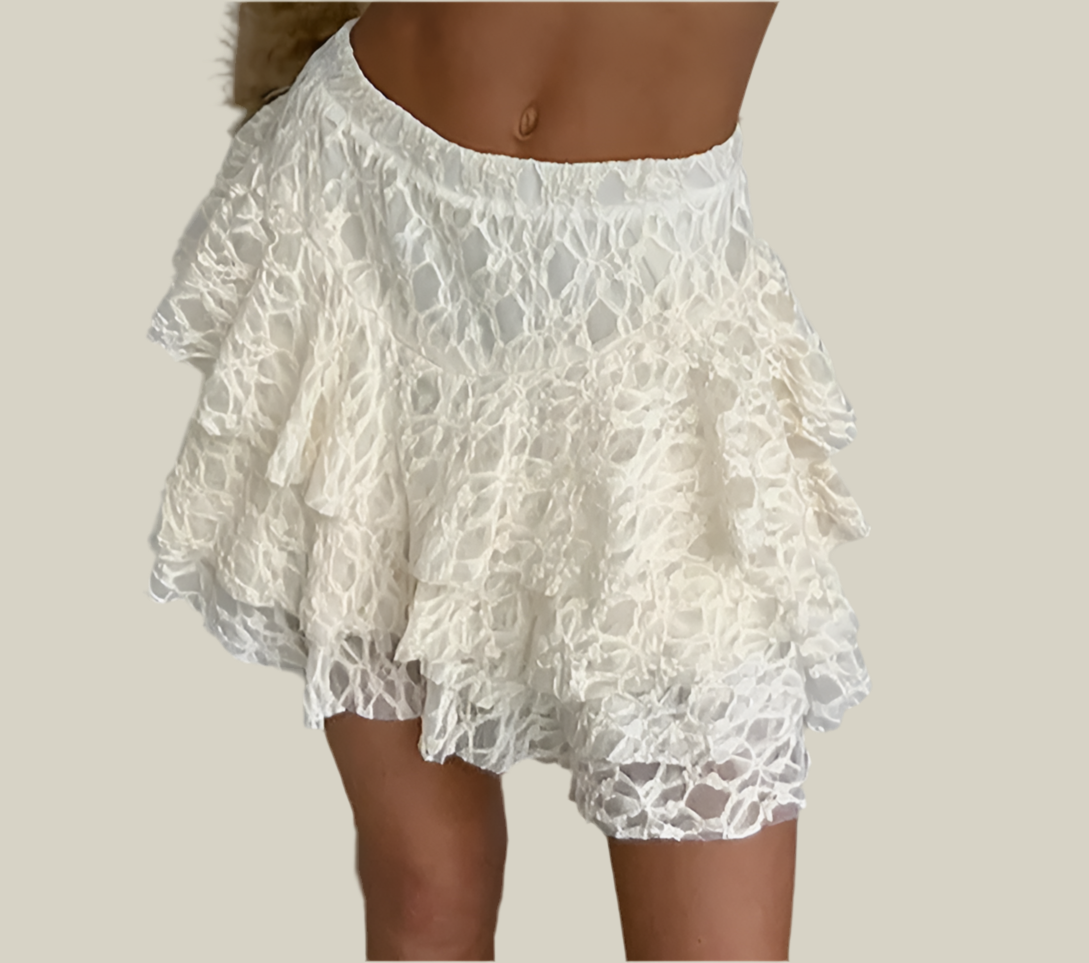 Elenor Tiered Lace Skirt