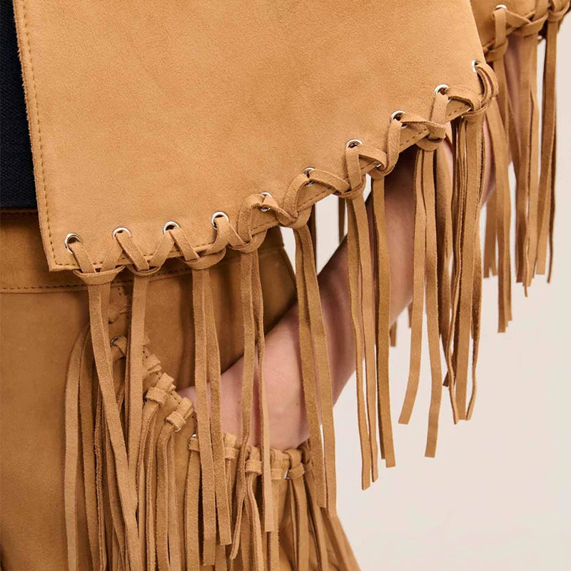 Amana Fringe Cropped Cape
