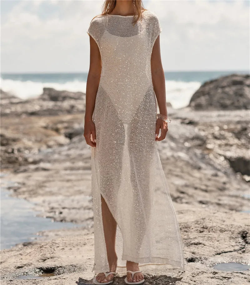 KK Sequined Sheer Dress