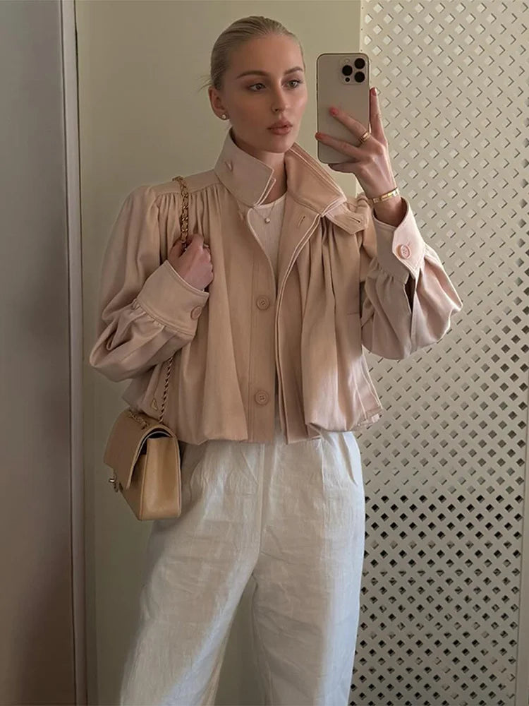 Edie Cropped Bomber Jacket