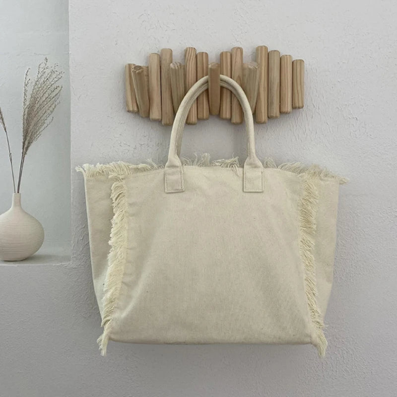 Hills Large Canvas Tote