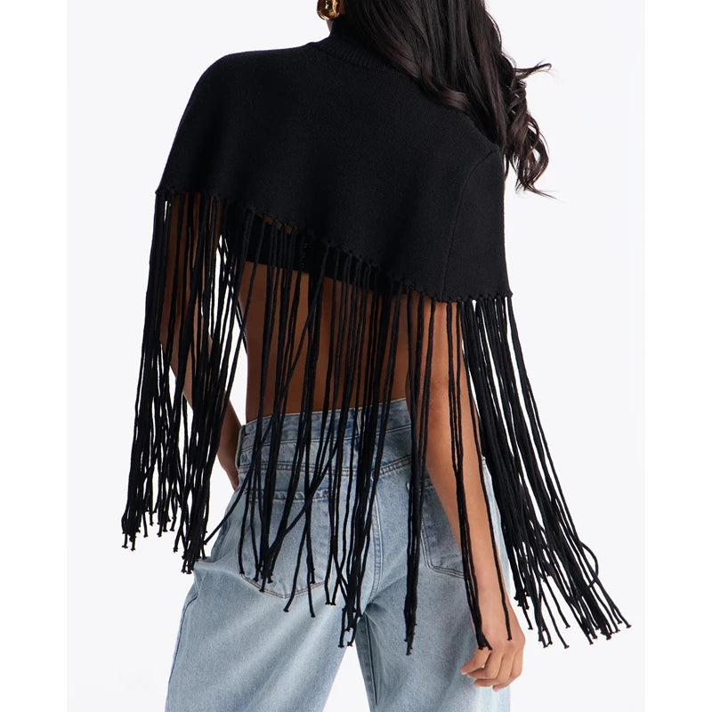 Celia Cap Fringe Sweater