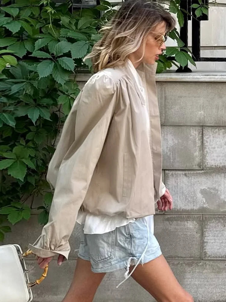 Edie Cropped Bomber Jacket