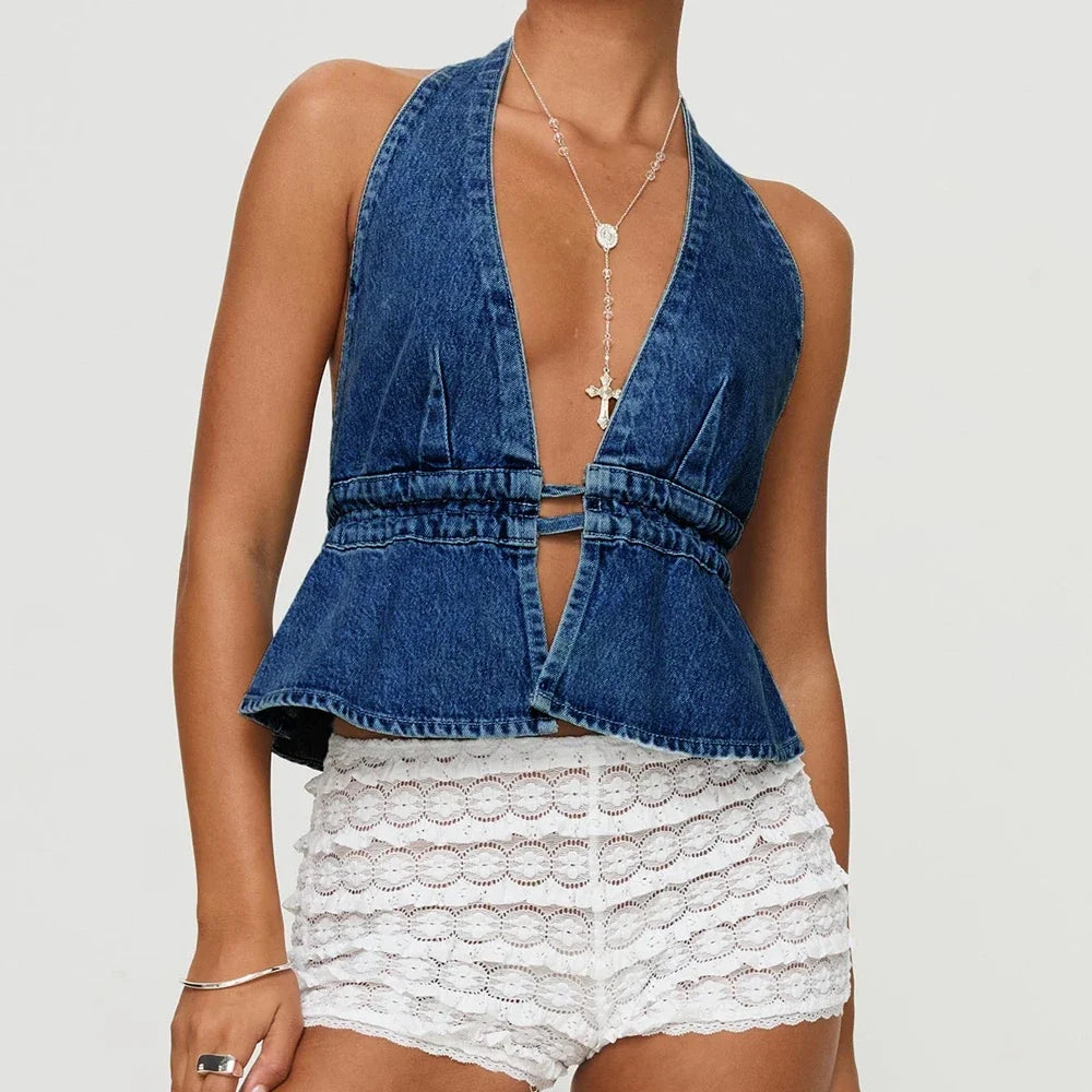 Fresca Jean Halter Top