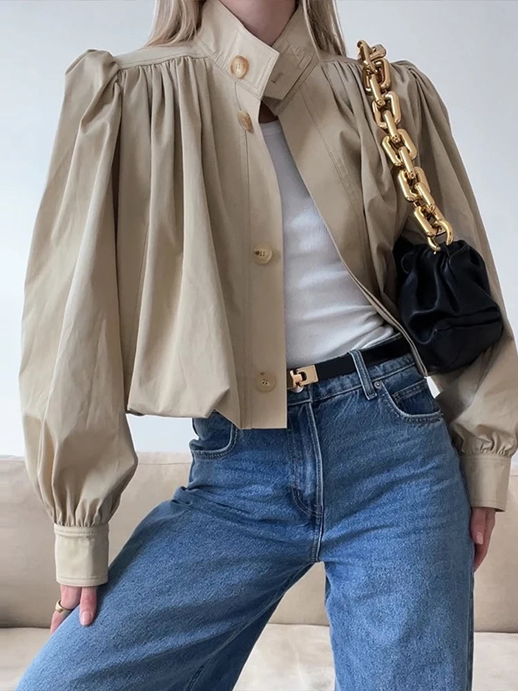 Edie Cropped Bomber Jacket