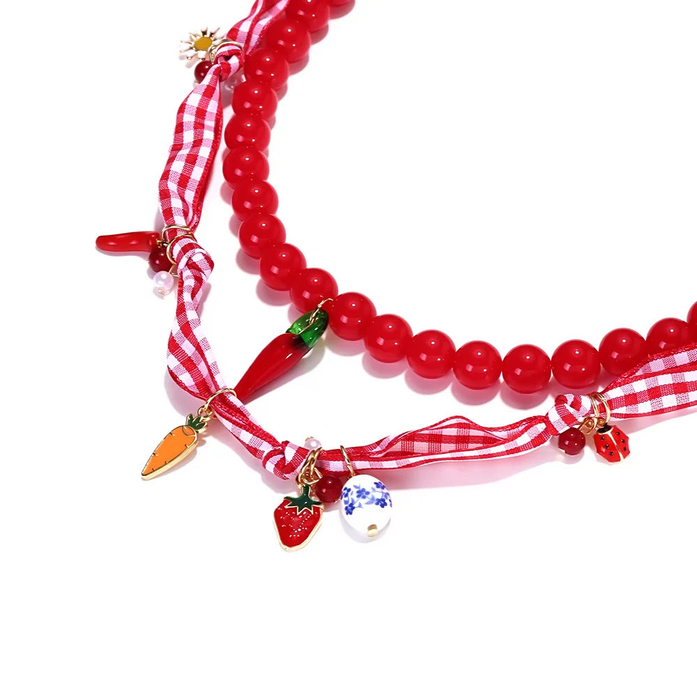 Strawberry Pepper Necklace