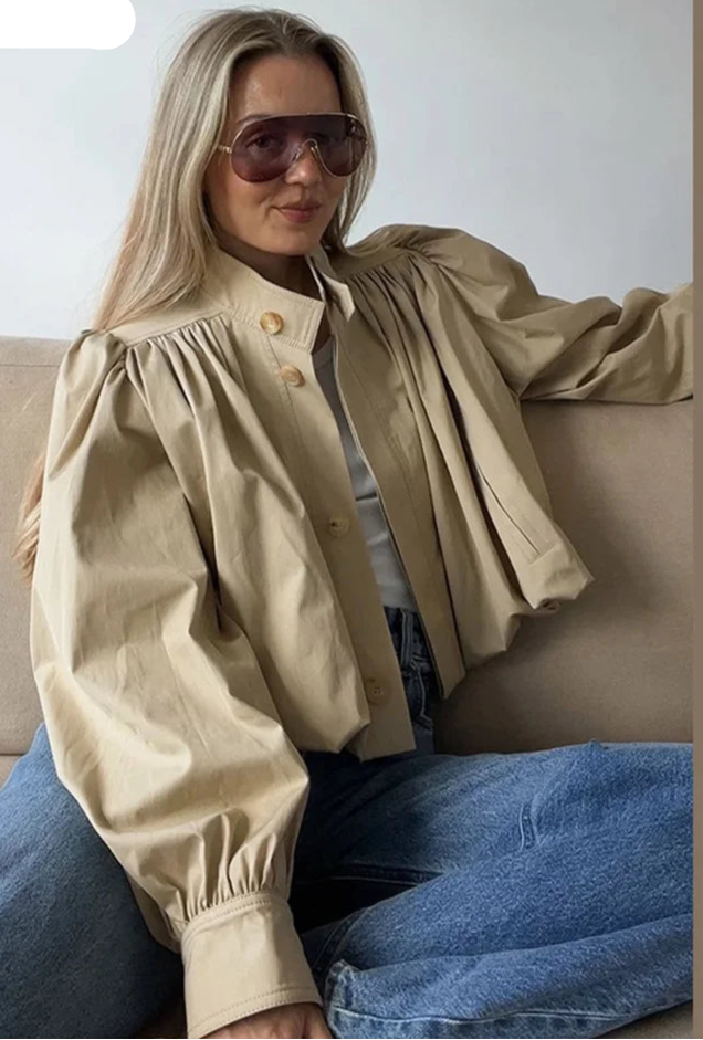 Edie Cropped Bomber Jacket