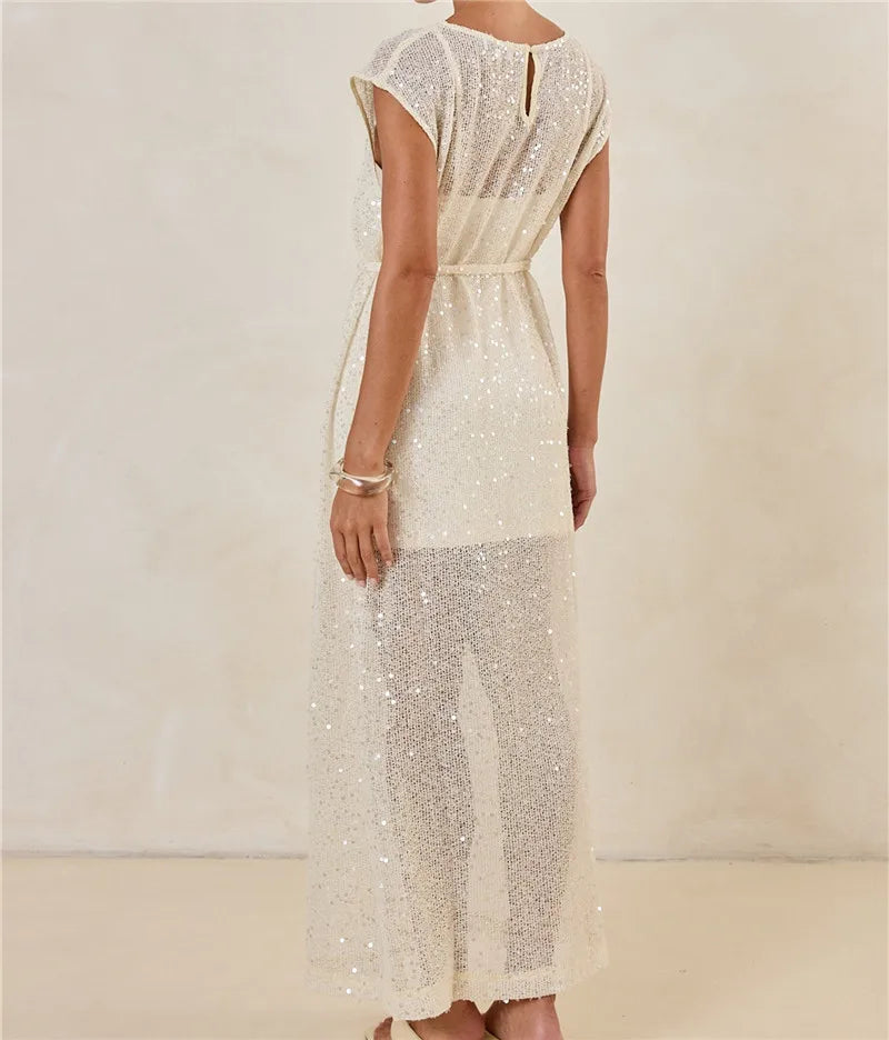 KK Sequined Sheer Dress
