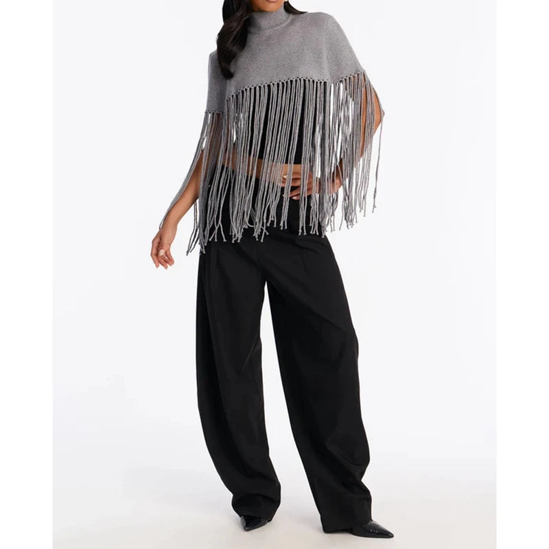 Celia Cap Fringe Sweater
