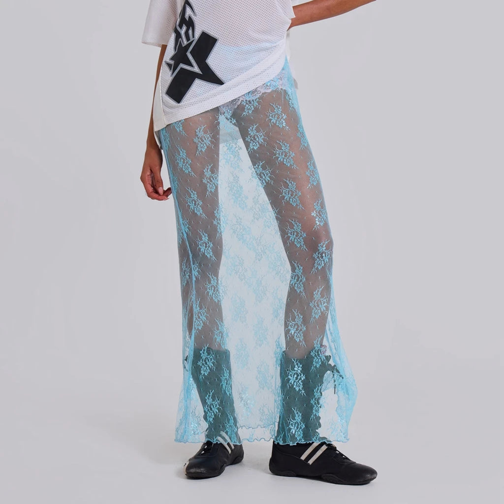 Bleue Lace Sheer Skirt