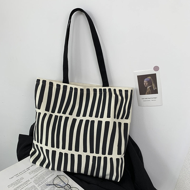 Black and White Canvas Totes