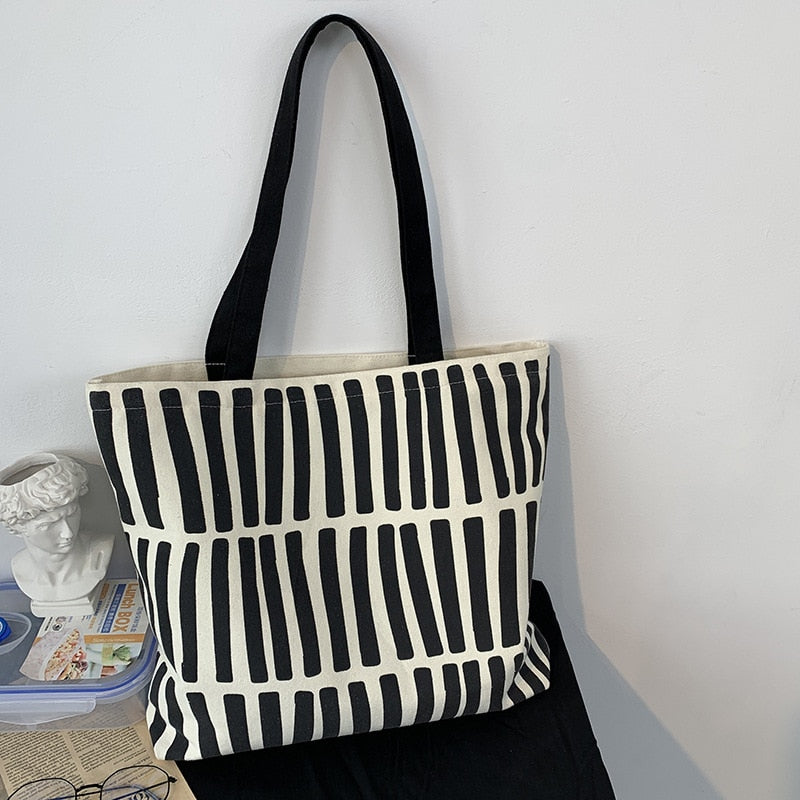 Black and White Canvas Totes