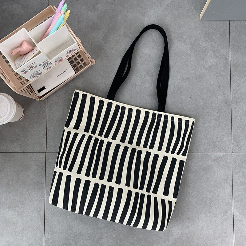 Black and White Canvas Totes