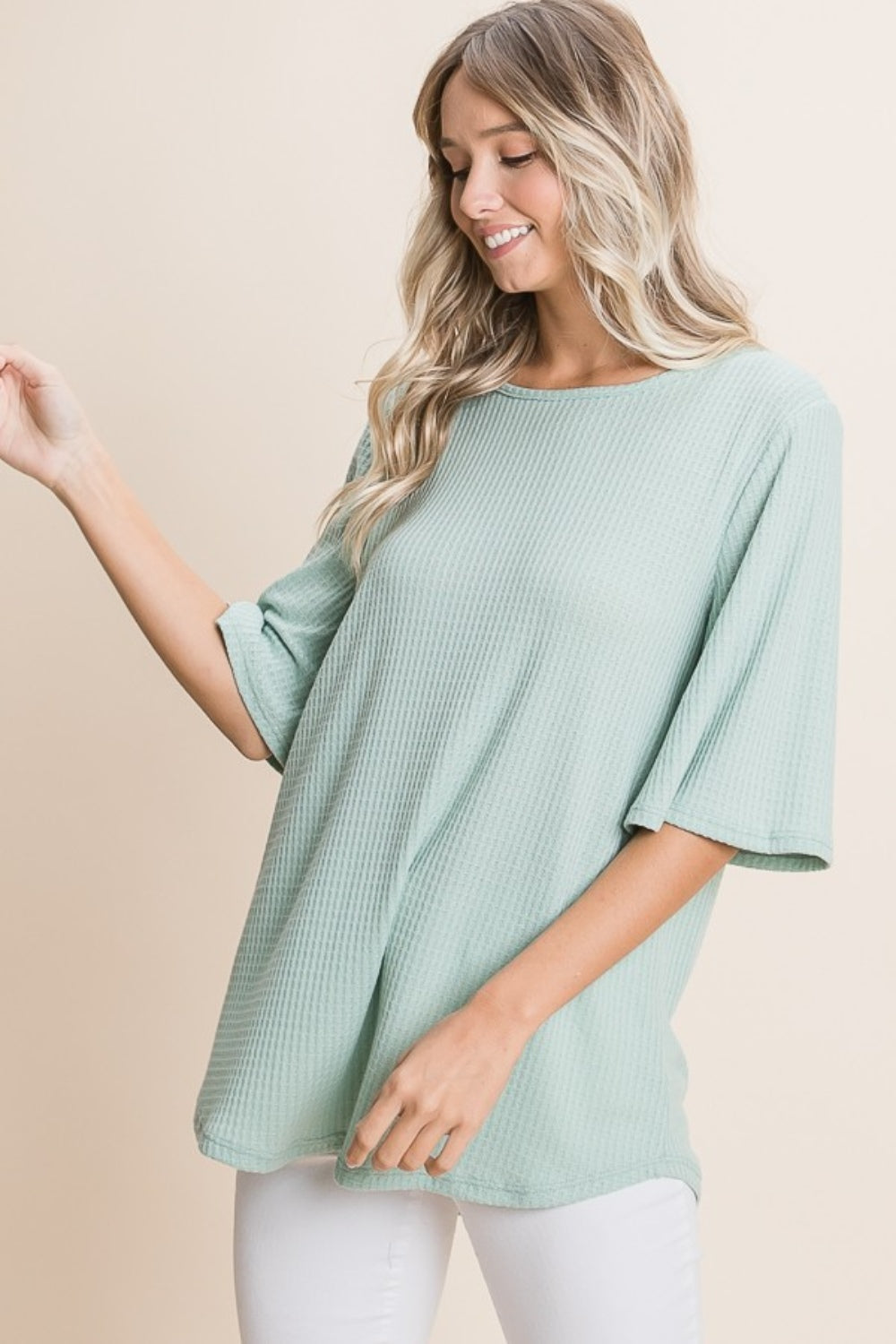 Crissa Waffle Knit T-Shirt