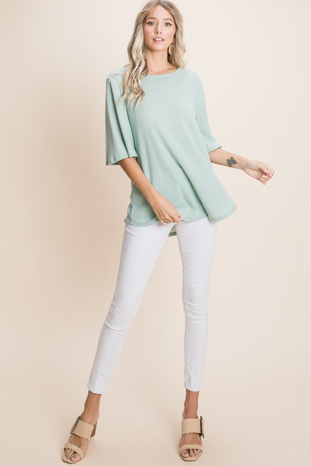 Crissa Waffle Knit T-Shirt