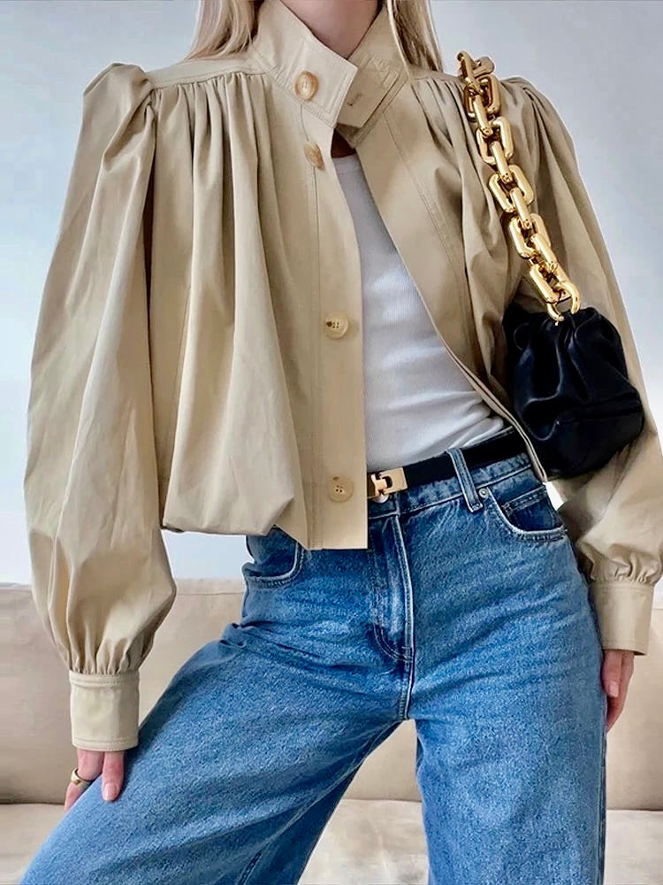 Edie Cropped Bomber Jacket