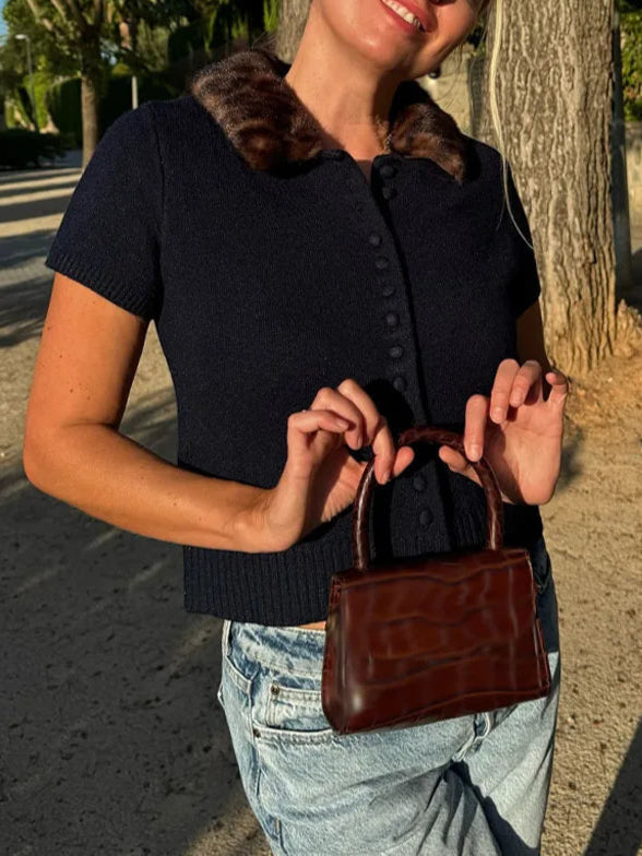 Aerin Navy Cardigan