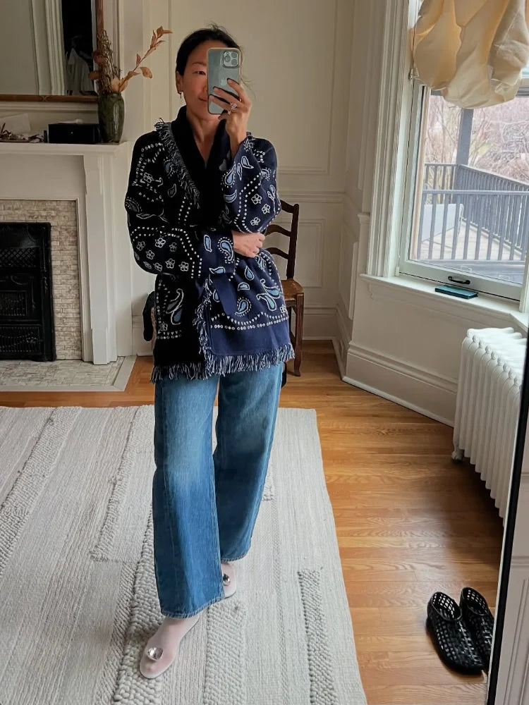 Paisley Blue Sweater