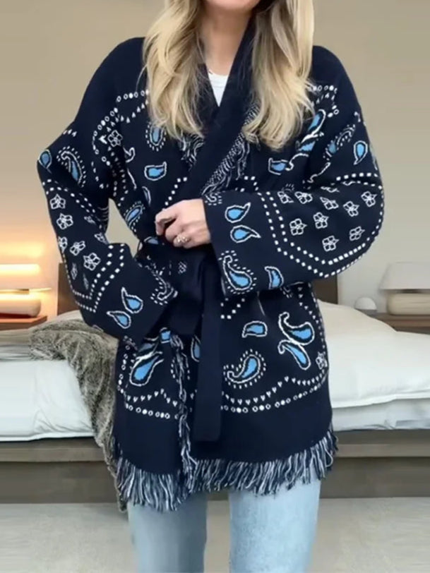 Paisley Blue Sweater
