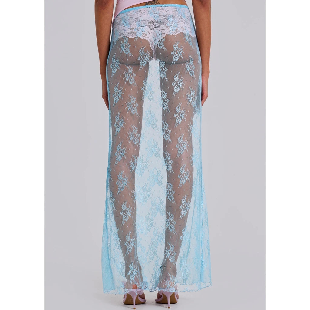 Bleue Lace Sheer Skirt