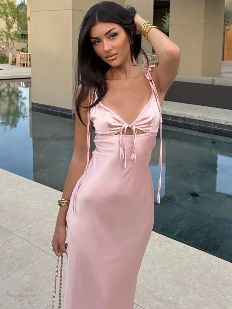 Largo Satin Dress