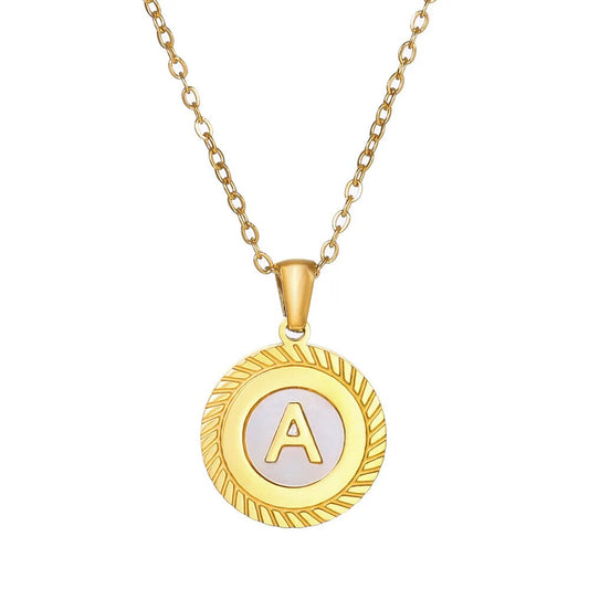 Round Mini Initial Necklace