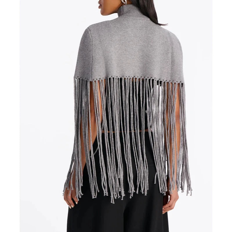 Celia Cap Fringe Sweater