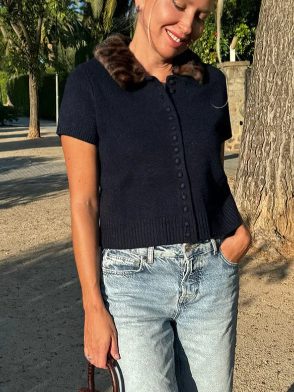 Aerin Navy Cardigan