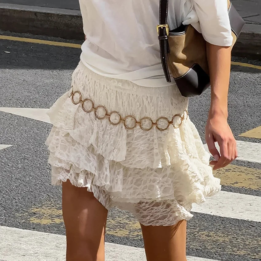 Elenor Tiered Lace Skirt