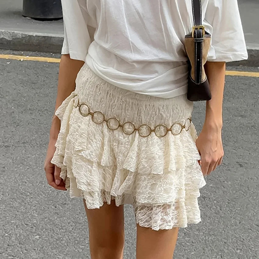 Elenor Tiered Lace Skirt