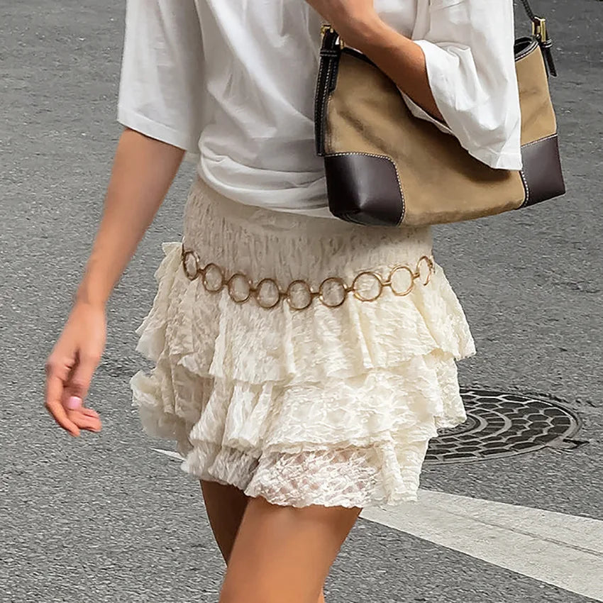 Elenor Tiered Lace Skirt