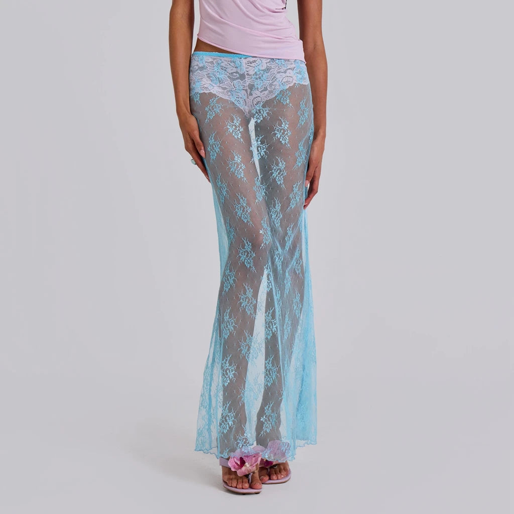Bleue Lace Sheer Skirt