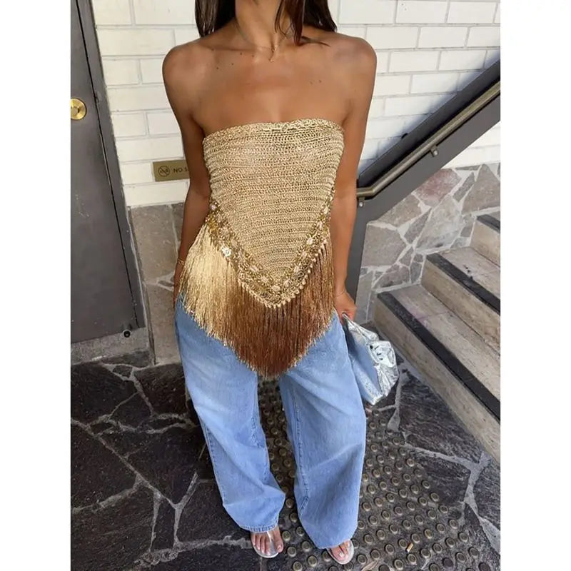 Graciela Fringe Top