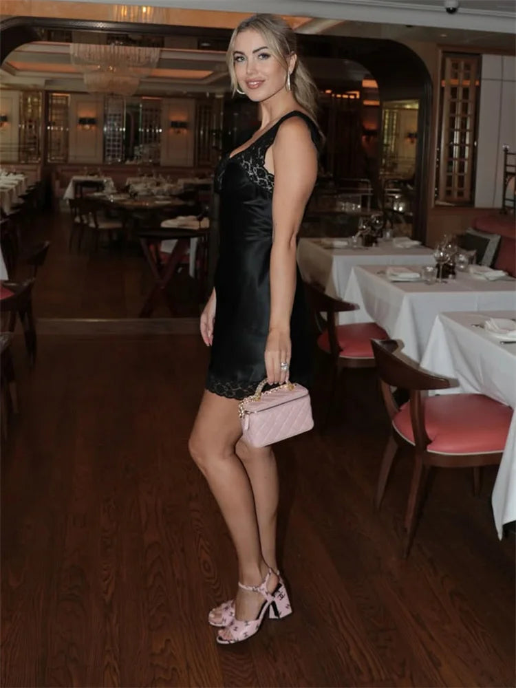 Lake Satin Mini  Dress