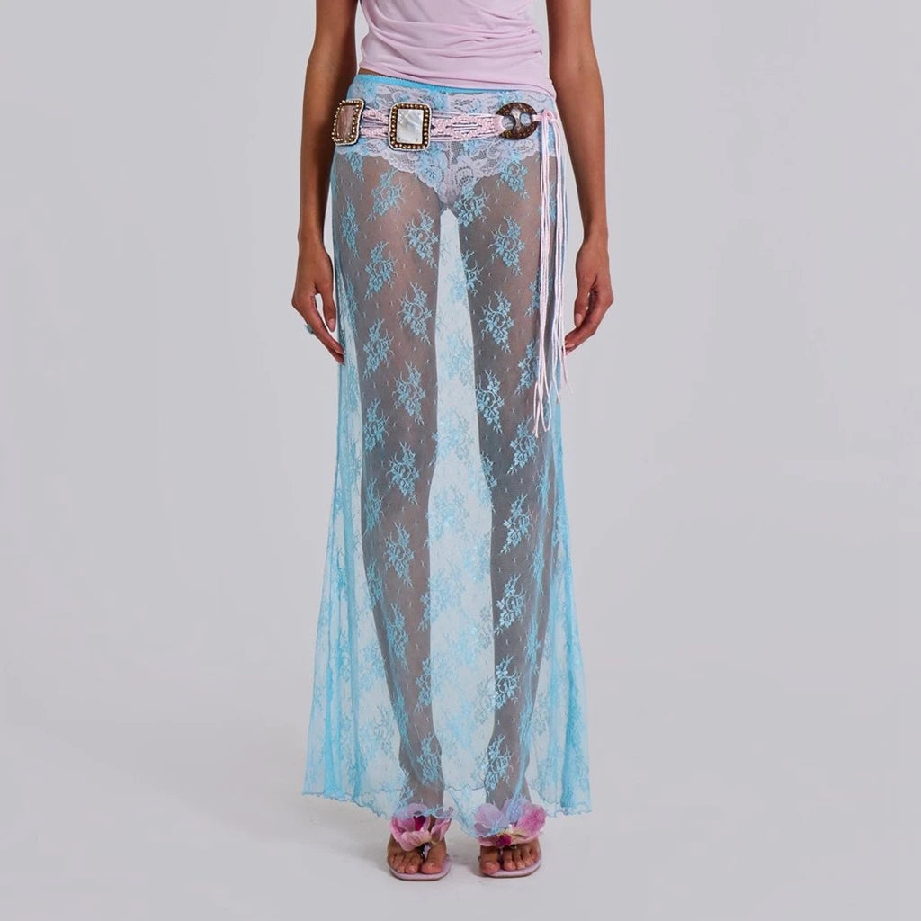 Bleue Lace Sheer Skirt
