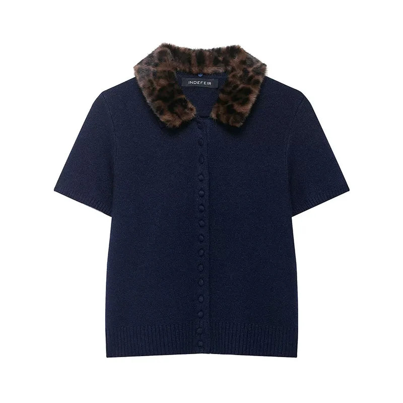 Aerin Navy Cardigan