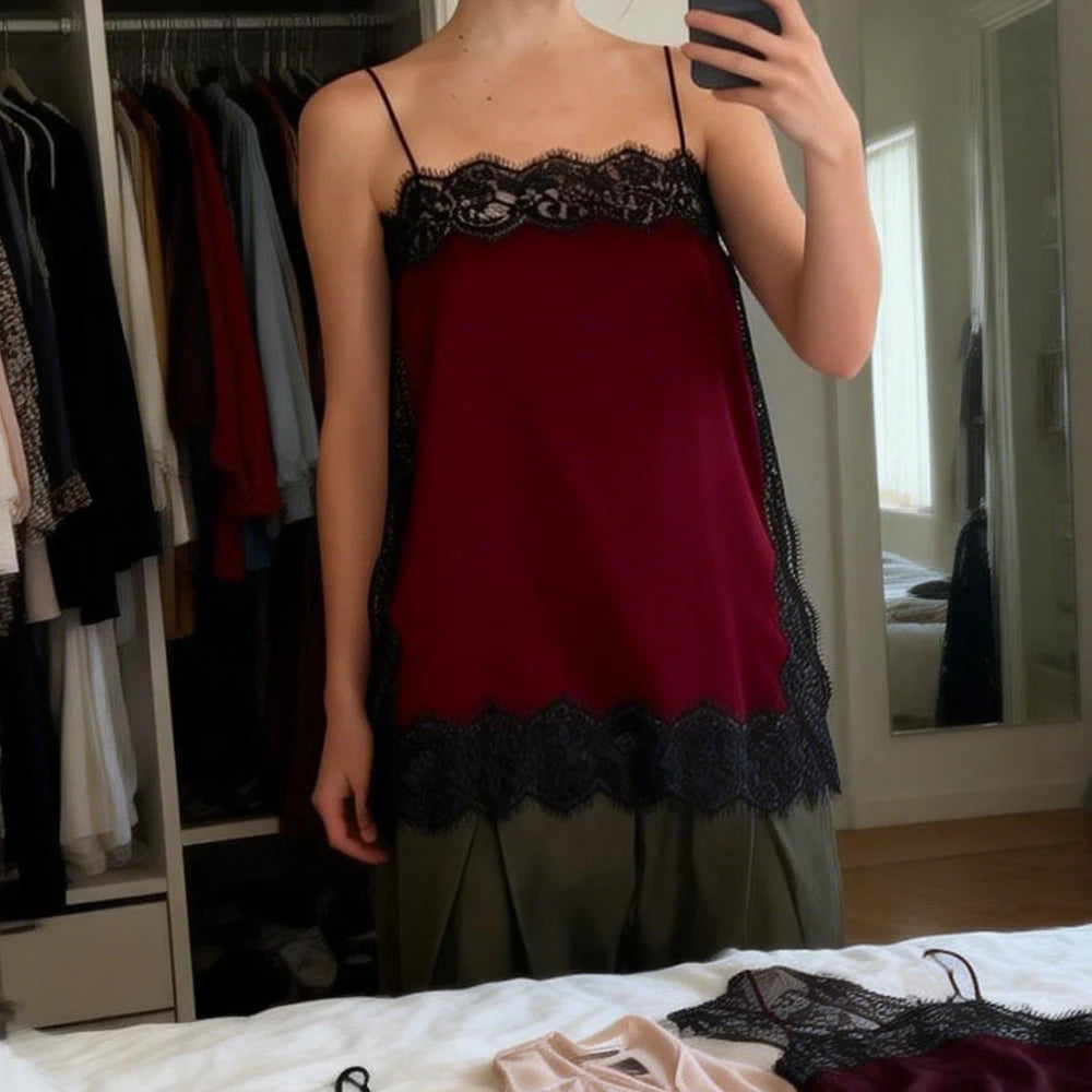 Jewels Lace Long Cami