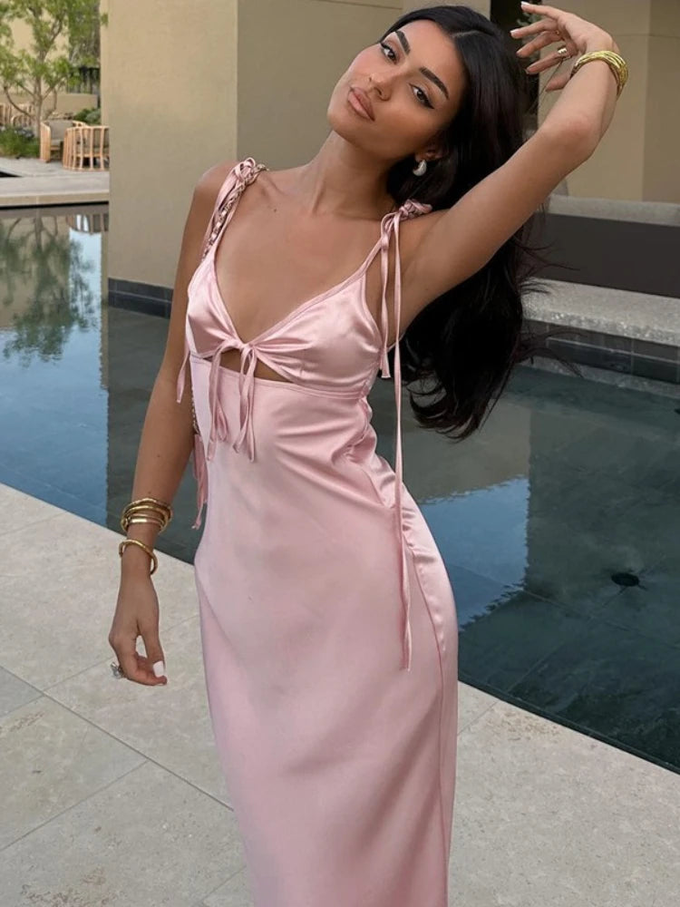 Largo Satin Dress