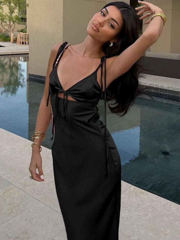 Largo Satin Dress