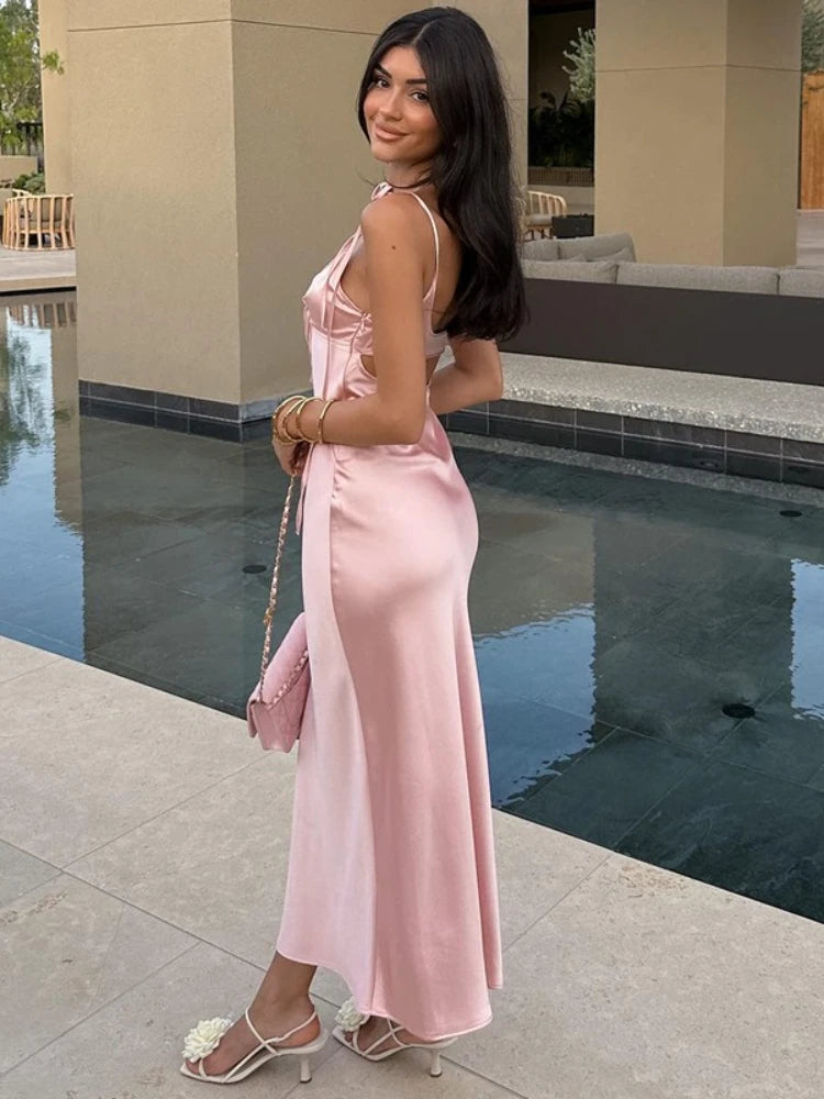 Largo Satin Dress
