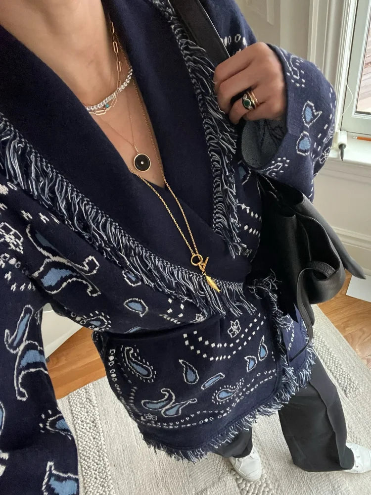 Paisley Blue Sweater