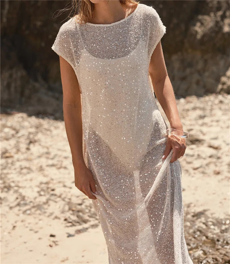 KK Sequined Sheer Dress